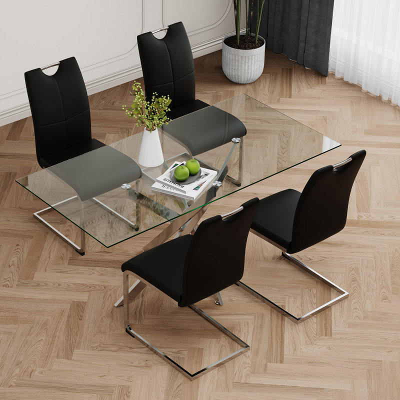 Table en verre de style moderne