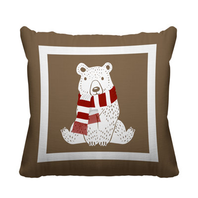 Coussin intérieur / extérieur Folk Christmas Bear