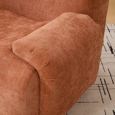 Fauteuil d'appoint surdimensionné et moderne de 43 po de largeur, canapé-lit simple désossé, fauteuil en chenille, fauteuil de lecture confortable avec sièges profonds pour le salon, chambre à coucher, dortoirs