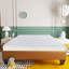 6 po Matelas ferme en mousse viscoélastique imprégnée de gel pour lit double, blanc
