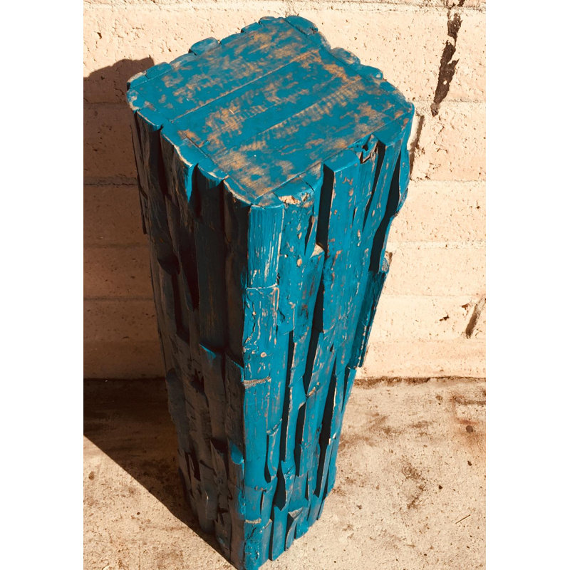 Support pour plante Richas, H 26 po x L 9 po x p 9 po, Bleu