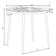 Rabia 31" Bistro Dining Table with Glass Top Flower Pattern Design and Painted Aluminum Base