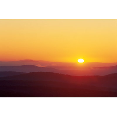 Sunrise Over Rolling Vermont Mountains by KenCanning - No Frame Print on Canvas