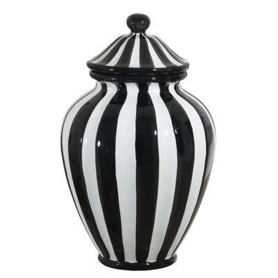 Pots terre cuite noir/blanc 13,8" Knoxville