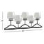 Wavy Iron and Glass Candelabra