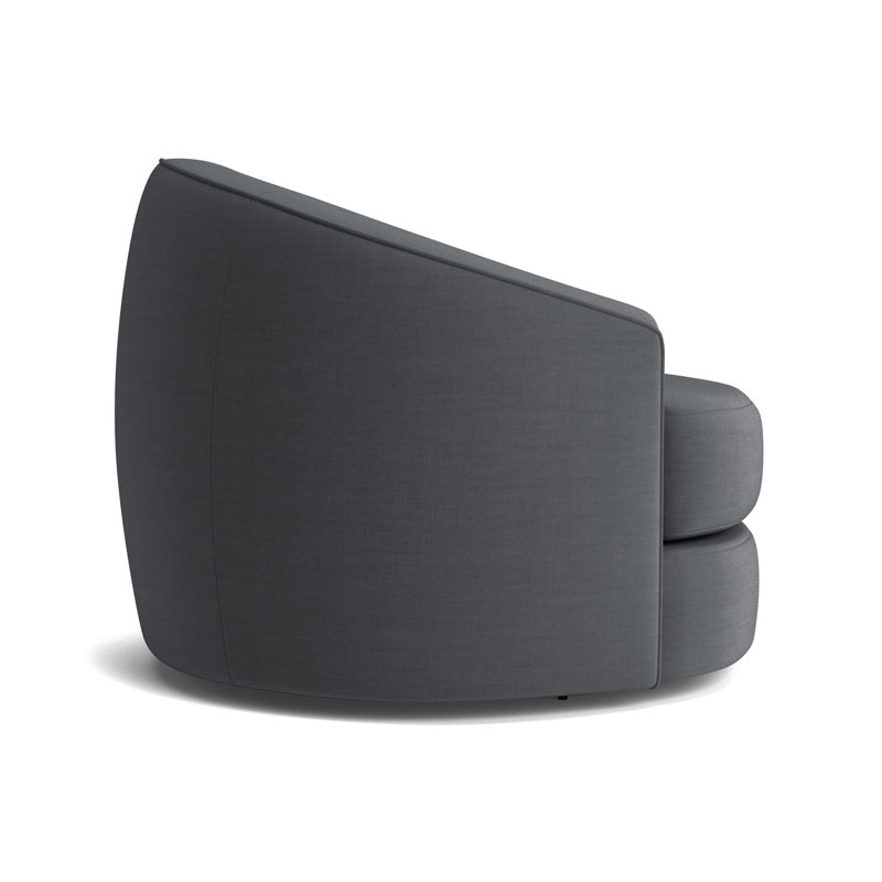 Giselle Full Swivel Chair, Performance Linen - Charcoal