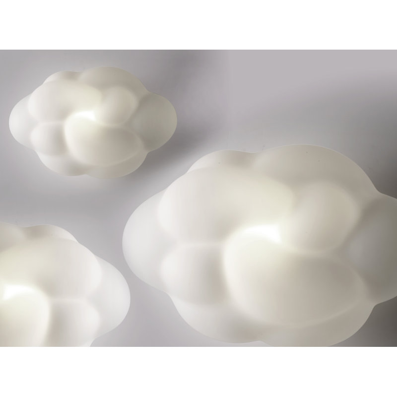 Nuvola Glass Flush Mounted Sconce, 35cm H x 50cm W x 15cm D