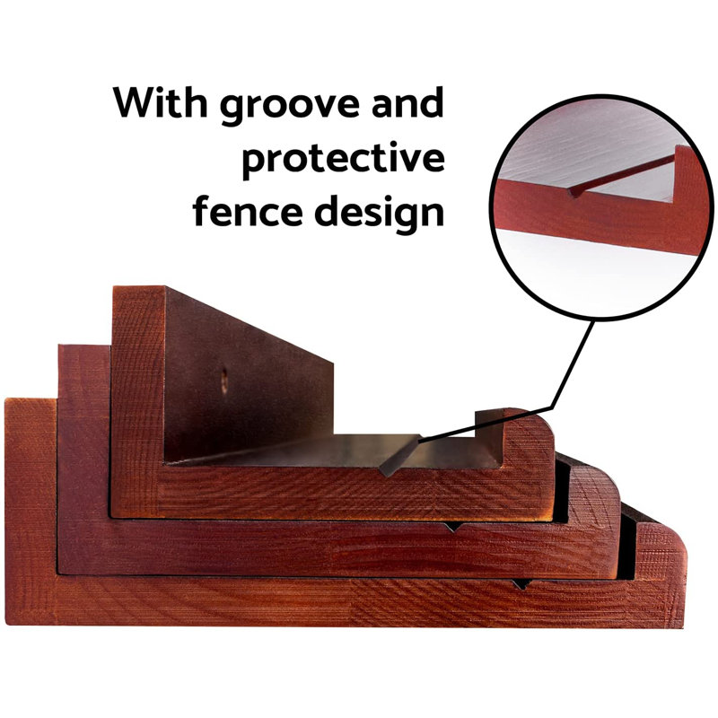 3 Piece Walnut Floating Shelf