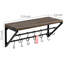 Metal/Wood Rectangle Wall Mounted Pot Rack