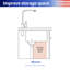 Évier de bar encastrable 15 po avec robinet pliant - Évier de préparation de poste de travail en acier inoxydable de calibre 16-123408403