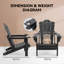 Ensemble de 2 chaises Adirondack en plastique PEHD résistant aux intempéries Devito (ensemble de 2)-965018950-943192969