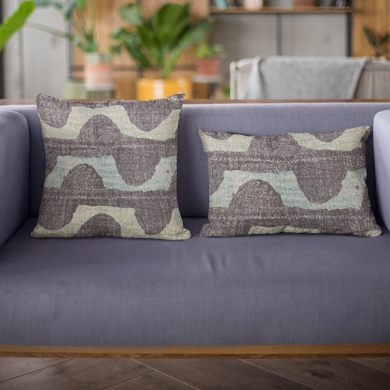 Coussin rayé Shores, 12 po x 20 po