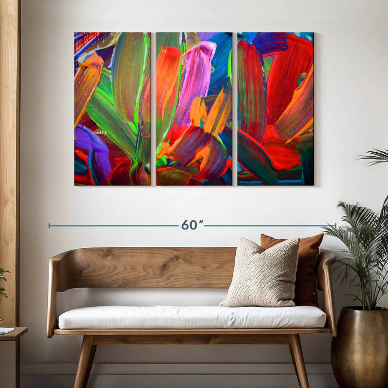 Avery Abstract Color Streaks, 32" H x 50" W