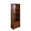 Bibliothèque avec tiroirs, hauteur 70,87 po, 4 tablettes, moderne, bureau à domicile, salon, bureau