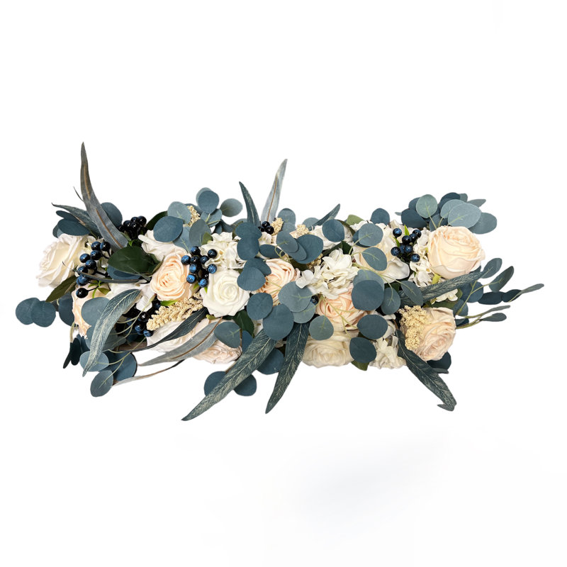 Élégante décoration artificielle arche de mariage bleu sarcelle rose - ensemble de 3