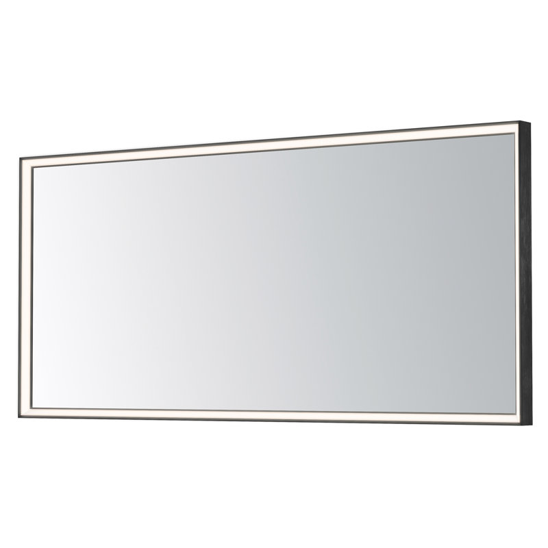 Bevel-LED Mirror, Black, 28" x 60"
