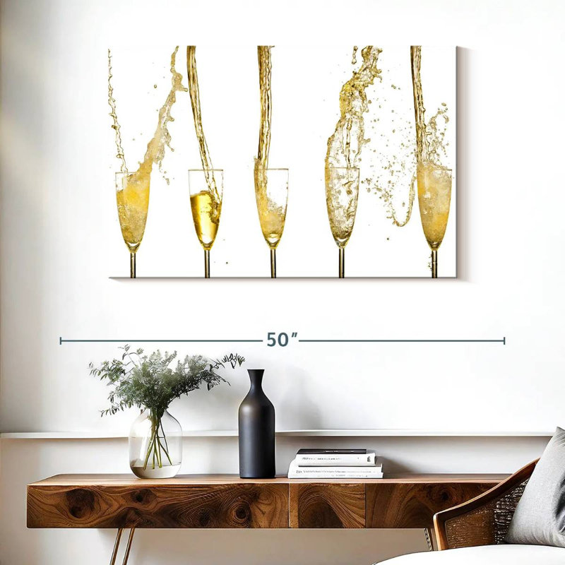 Yarlin Champagne Streams, 26" H x 39" W