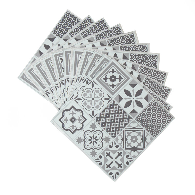 Bonneau Peel and Stick Vinyl 30 x 30cm PVC Mosaic Tile in Grey