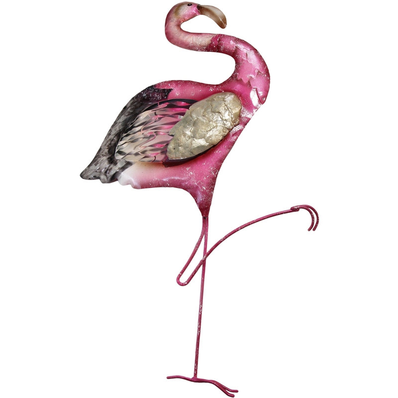 Art mural en métal et flamants roses 11 x 8 po