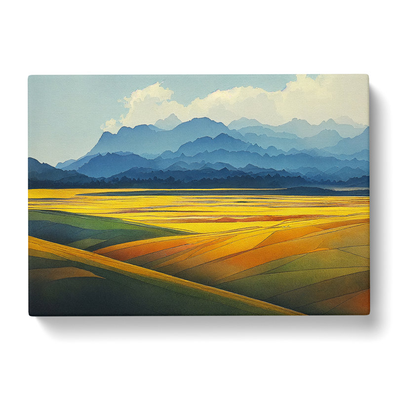 Mountain Meadow Landscape Vol.2 - Wrapped Canvas, 40cm H x 60cm W x 3cm D