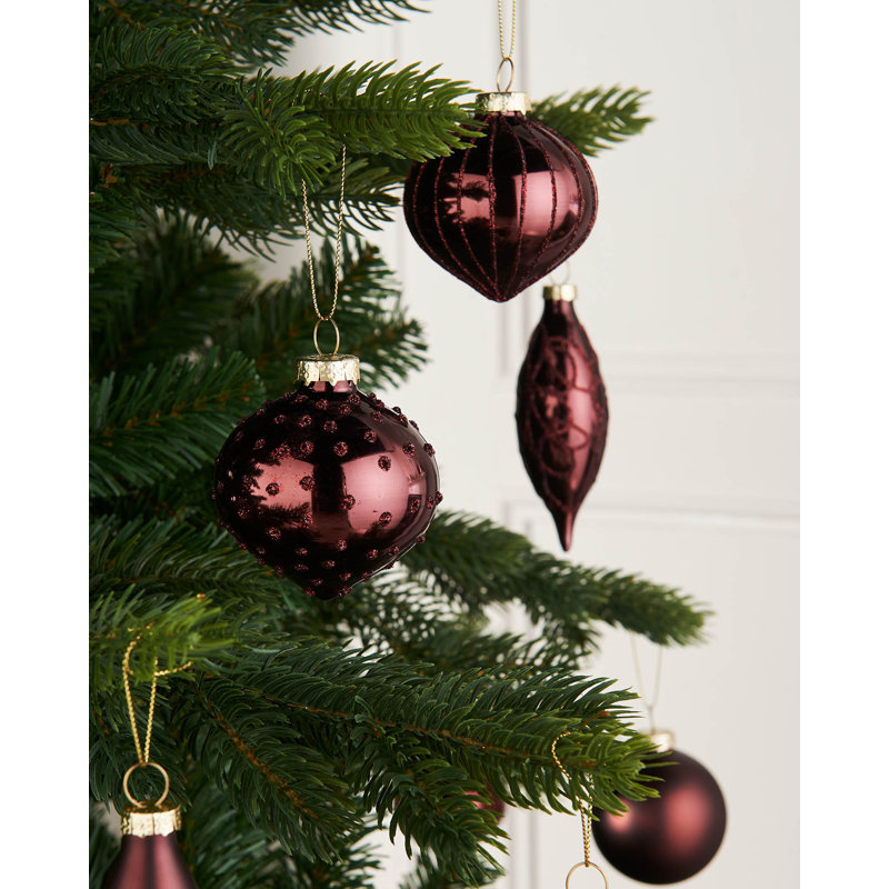 11.61cm Solid Colour Plastic / Acrylic Bauble, Burgundy