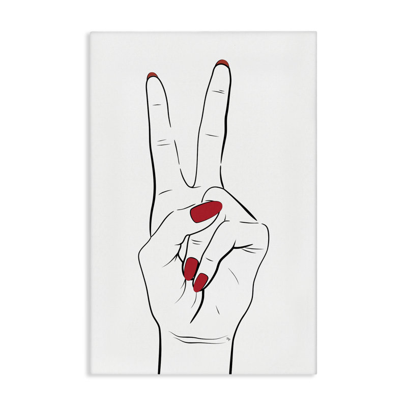 «Victory Peace», art mural sur toile par Martina Pavlova, H 36 po x l 24 po