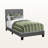 Vicky Transitional Gray Boucle Twin Size Upholstered Bed, 45.5'' H X 42.82'' W X 80.06'' L
