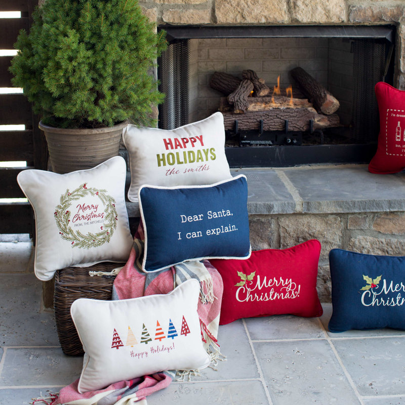 Holiday Pillows Lumbar Indoor/Outdoor Pillow Cover & Insert