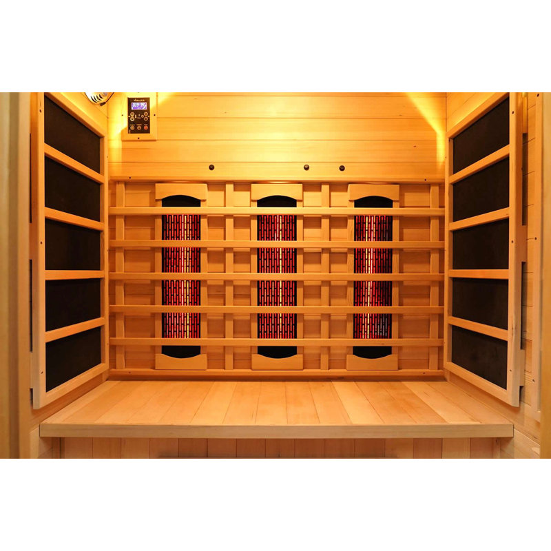 Vidalux Solara 3 Person Full Spectrum Infrared Sauna With Complete Heat, 3 Person