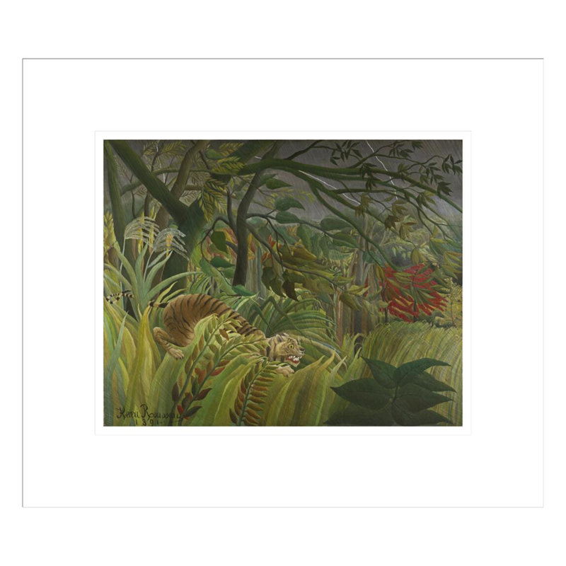 Surpris! par Henri Rousseau - Impression numérique sur estampe numérique, H 13,75 po x l 15,77 po