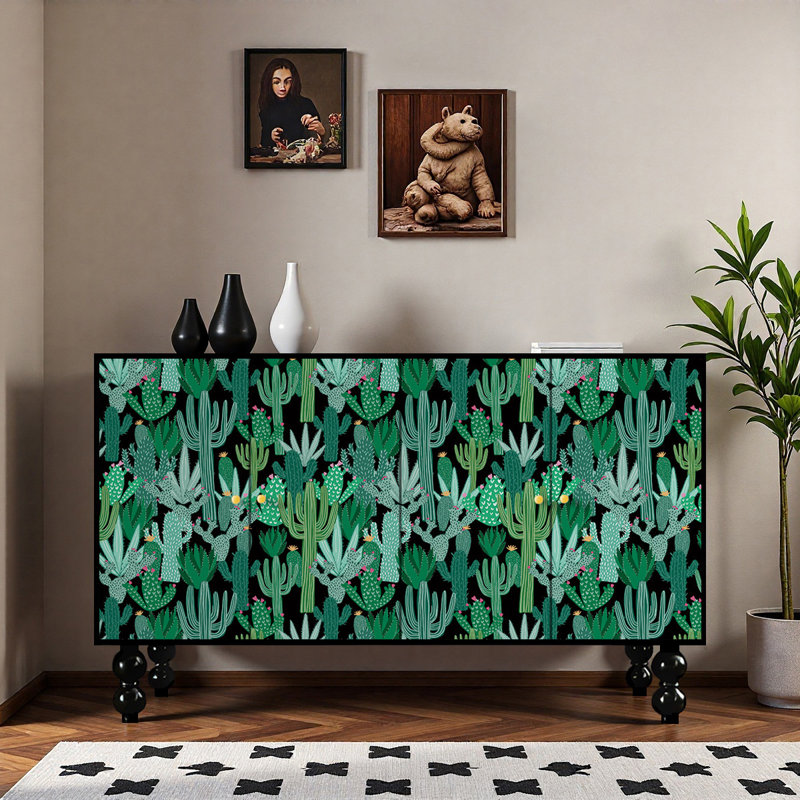 Aesthetic multifunction four doors sideboard