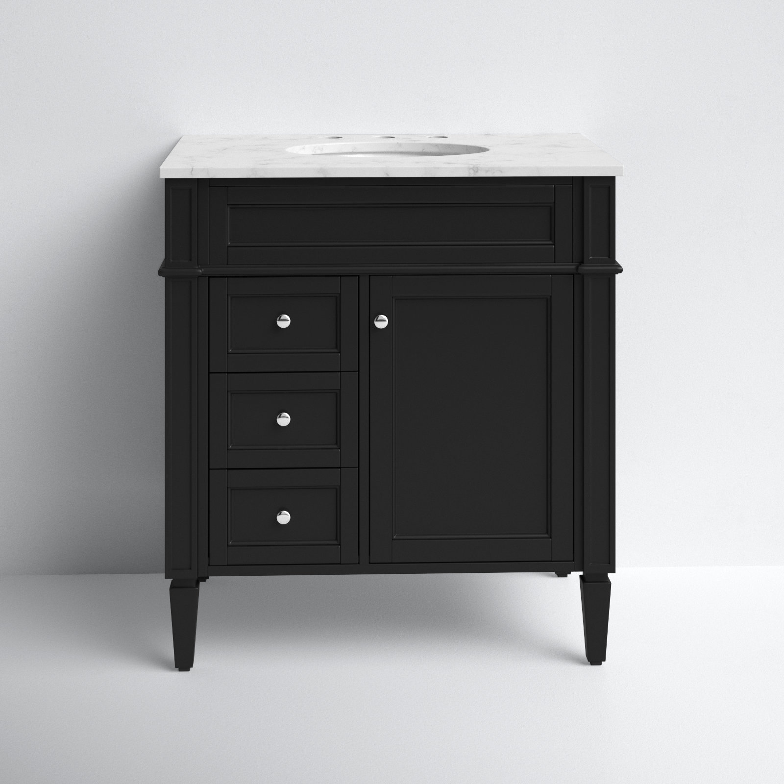 Rivers 32'' Single Bathroom Vanity, Black