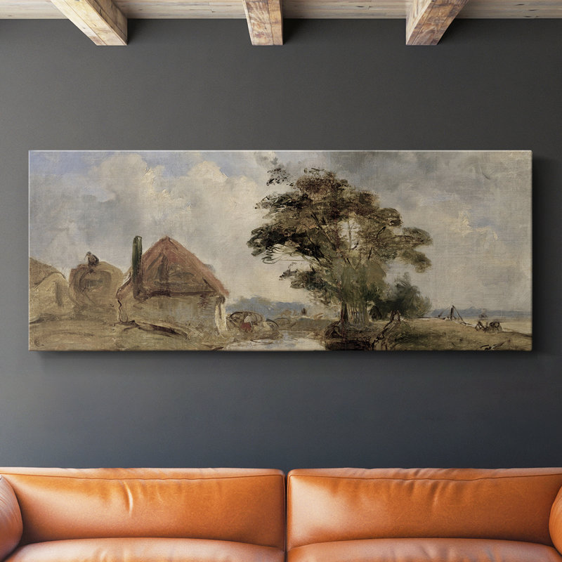 Série paysage - DCXVII - Toile tendue avec châssis - Prêt à accrocher, H 16 po x l 40 po