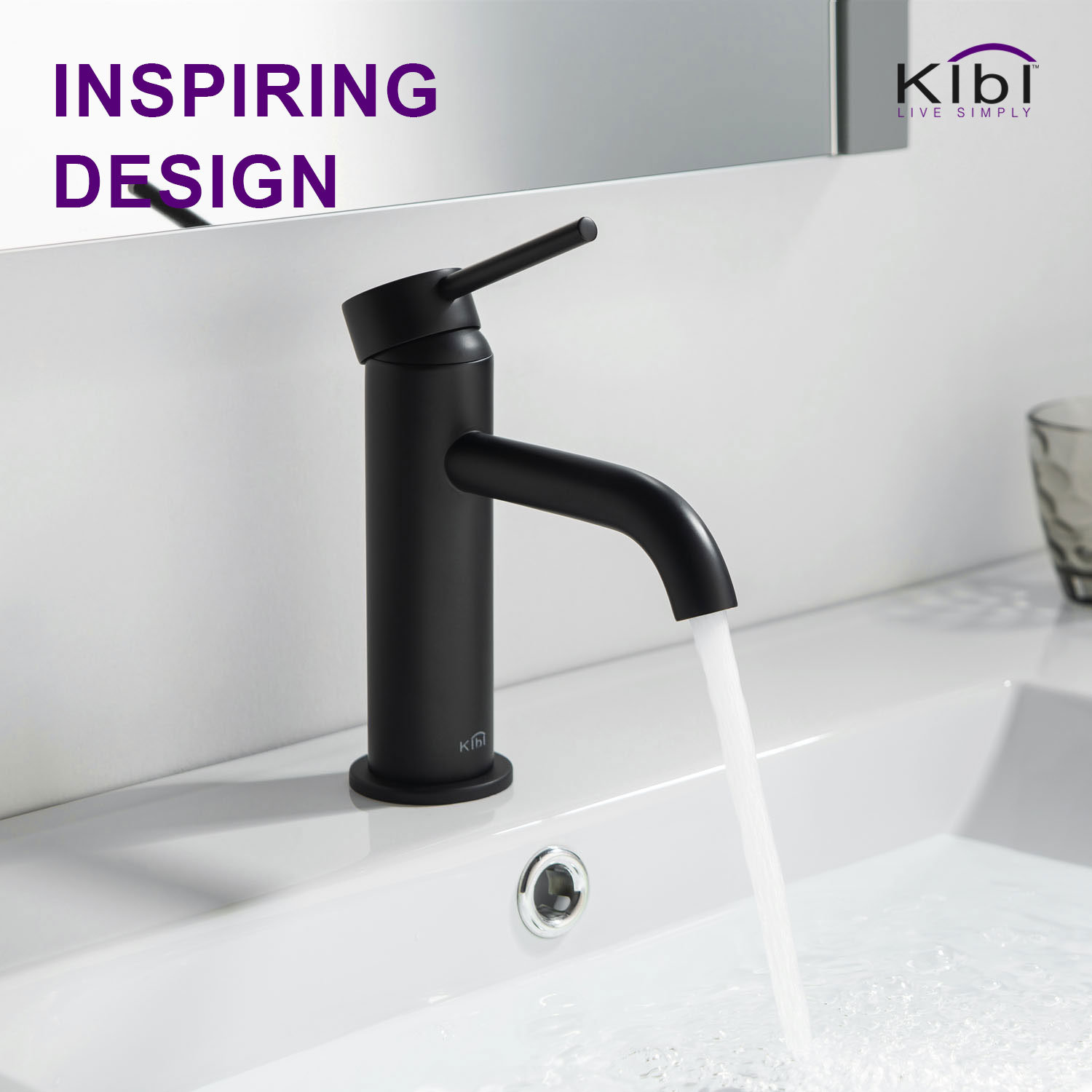 Circular Single-Hole Bathroom Faucet, Chrome, Drain Assembly Not Included