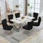 Chaise parsons rembourrée en velours capitonné Chary-231134447