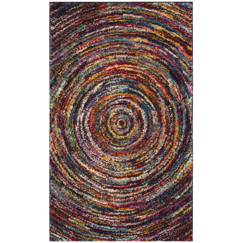 Gleno Performance Abstract Rug, Rectangle 3' x 5'