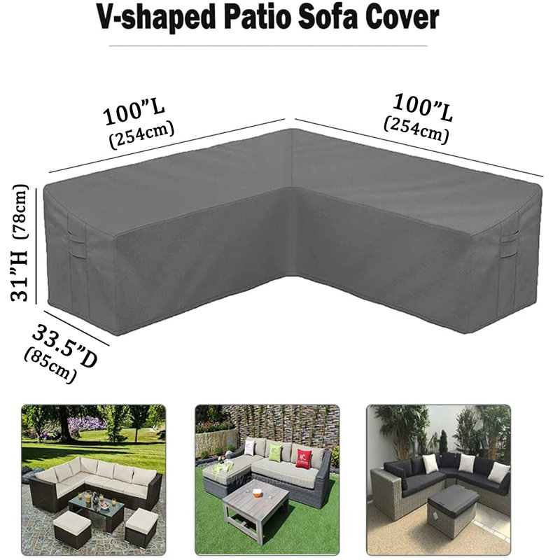 Debartolo Outdoor Cover, 31" H x 100" W x 33.5" D