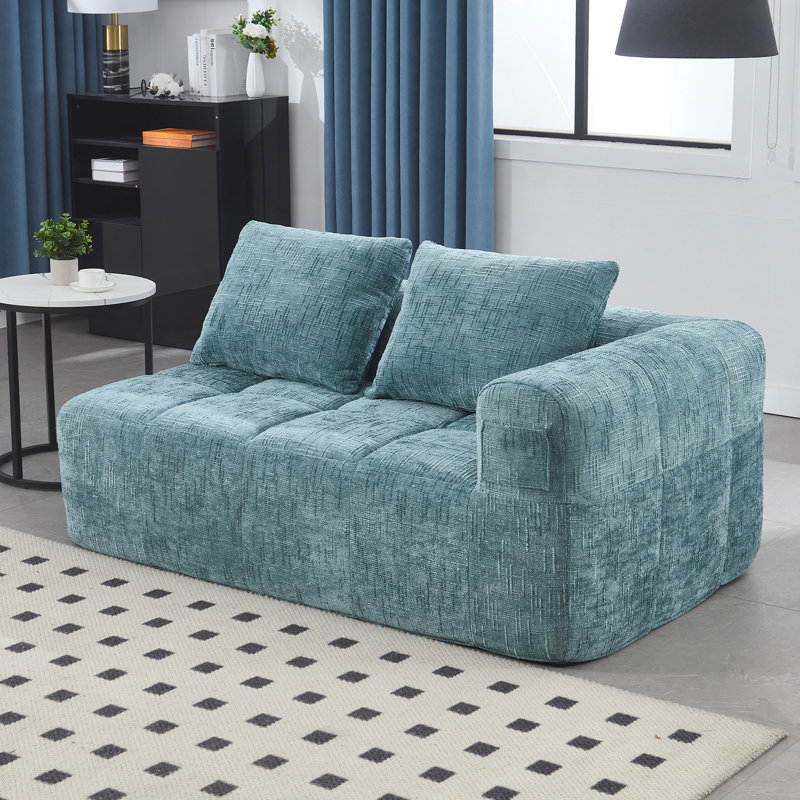 Canapé en chenille United We Win, Bleu menthe