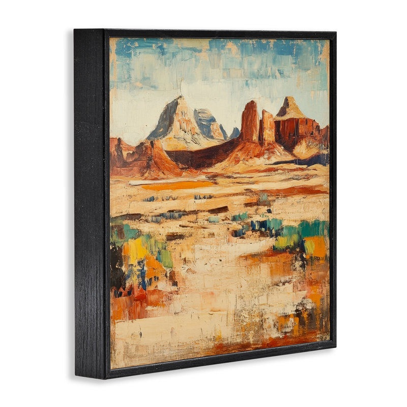 Impression giclée Wild West Desert Impression, design par Petal Prints Design, Giclée encadrée noir minuit, H 12 po x l 12 po