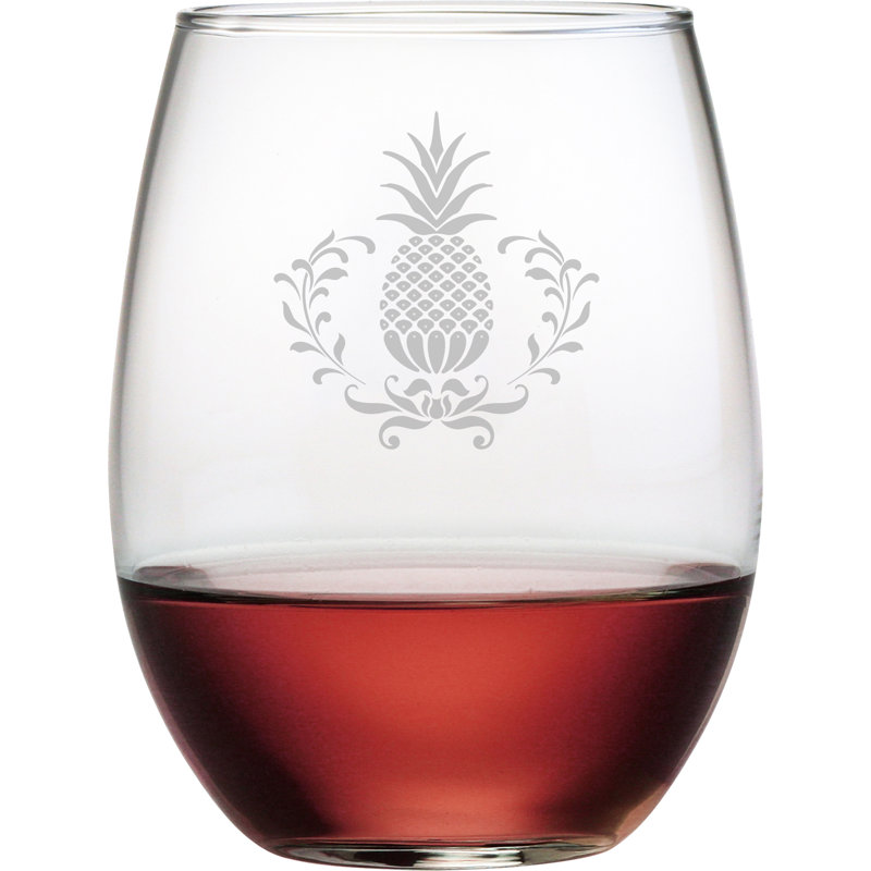 Verre à vin sans pied 21 oz à couronne d’ananas