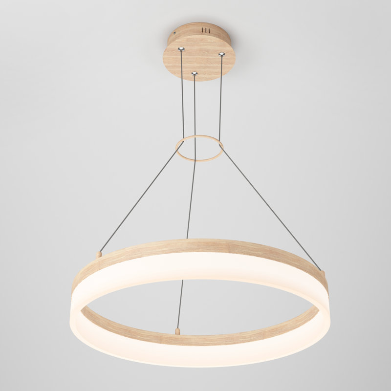 Luminaire suspendu à 1 lumière DEL, Bois