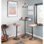 Table de bar / dinette réglable - industrielle antique et brun-956057152-956057156