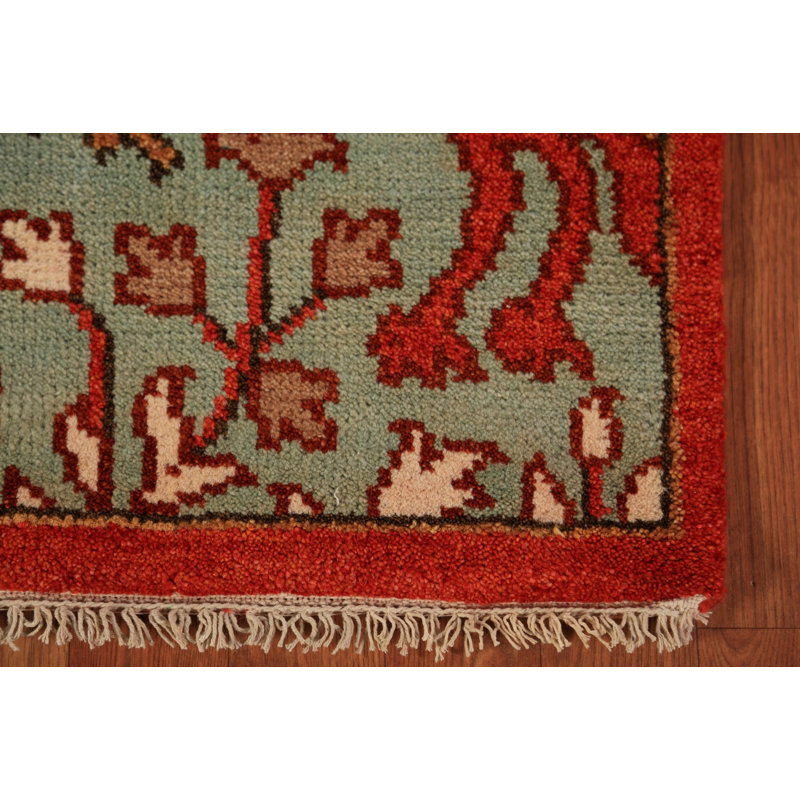 Tapis de couloir vert animaux animaux en laine Ziegler 3 x 8