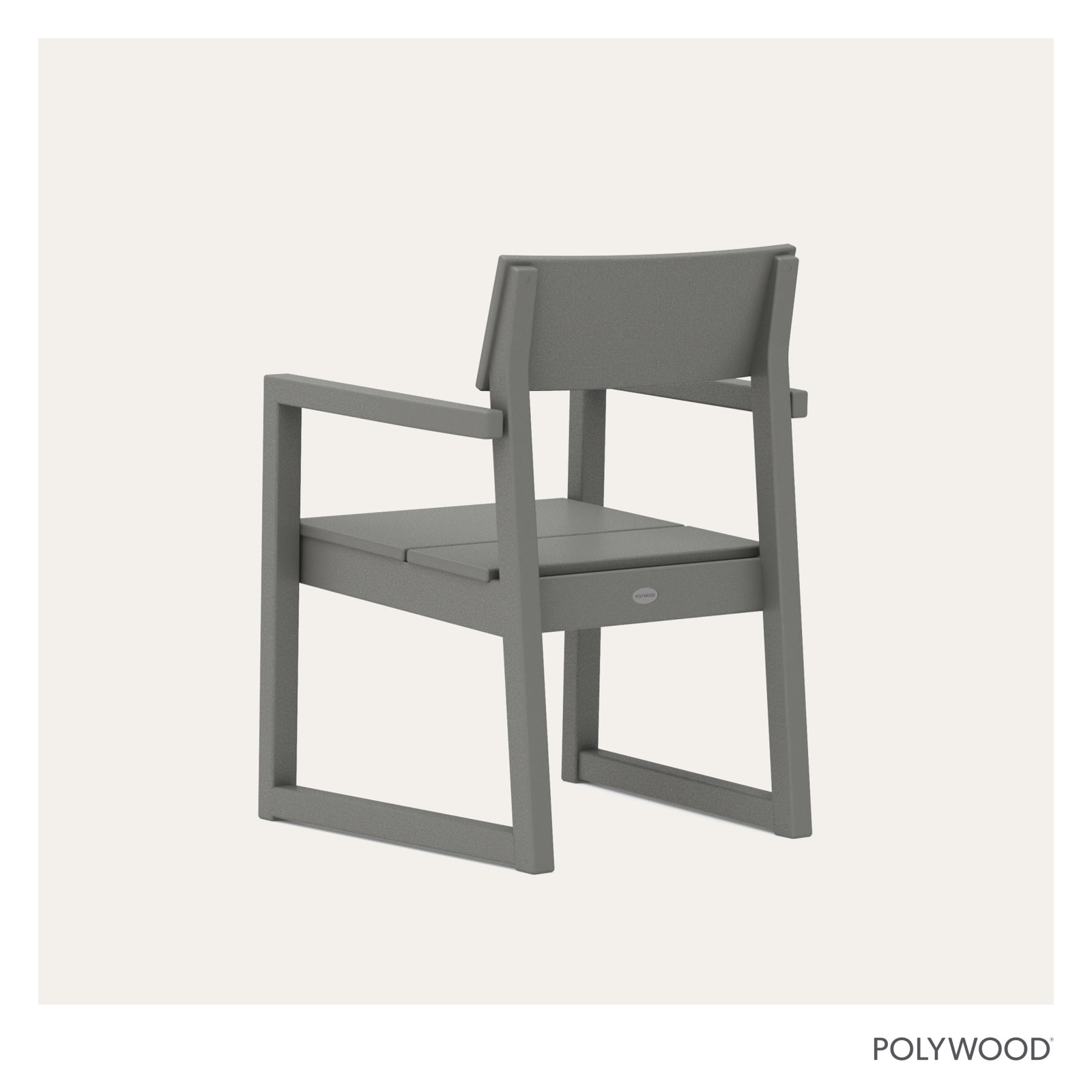 POLYWOOD® Edge Patio Armchair, Gray