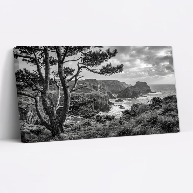 Art mural sur toile noir et blanc, L 32 po x H 16 po