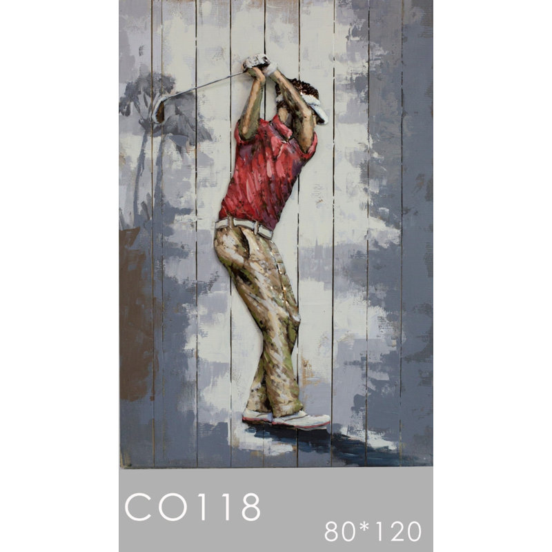 Bylgja Golf 3D - reproduction d'art sur cuivre