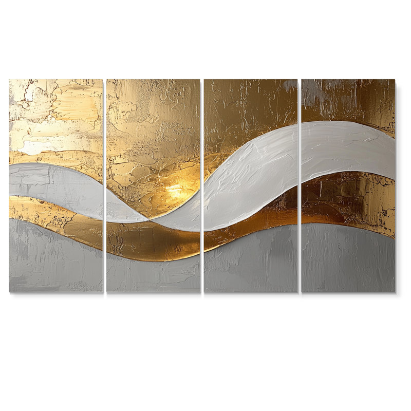 Elsmoriet I - décoration murale vagues - art mural moderne, H 28 po x l 48 po, 4