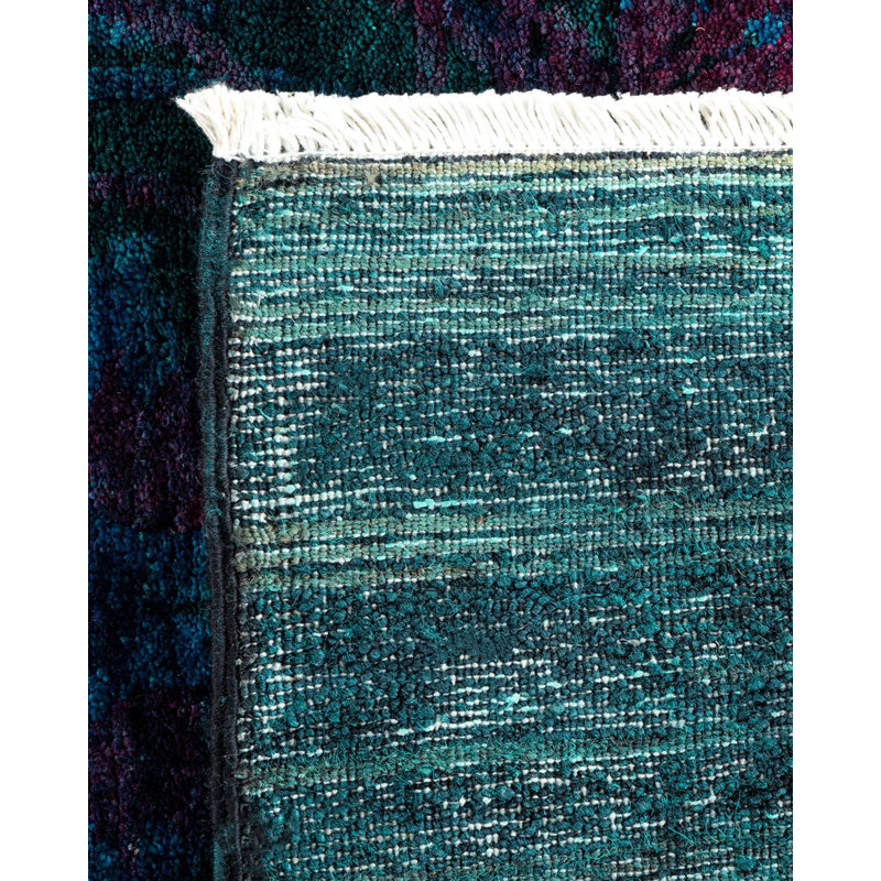 Tapis noué à la main unique en son genre Holsworth - mauve