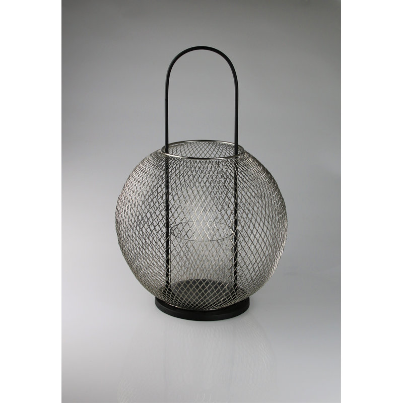 Iron Tabletop Hurricane, 58cm H x 38cm W x 38cm D