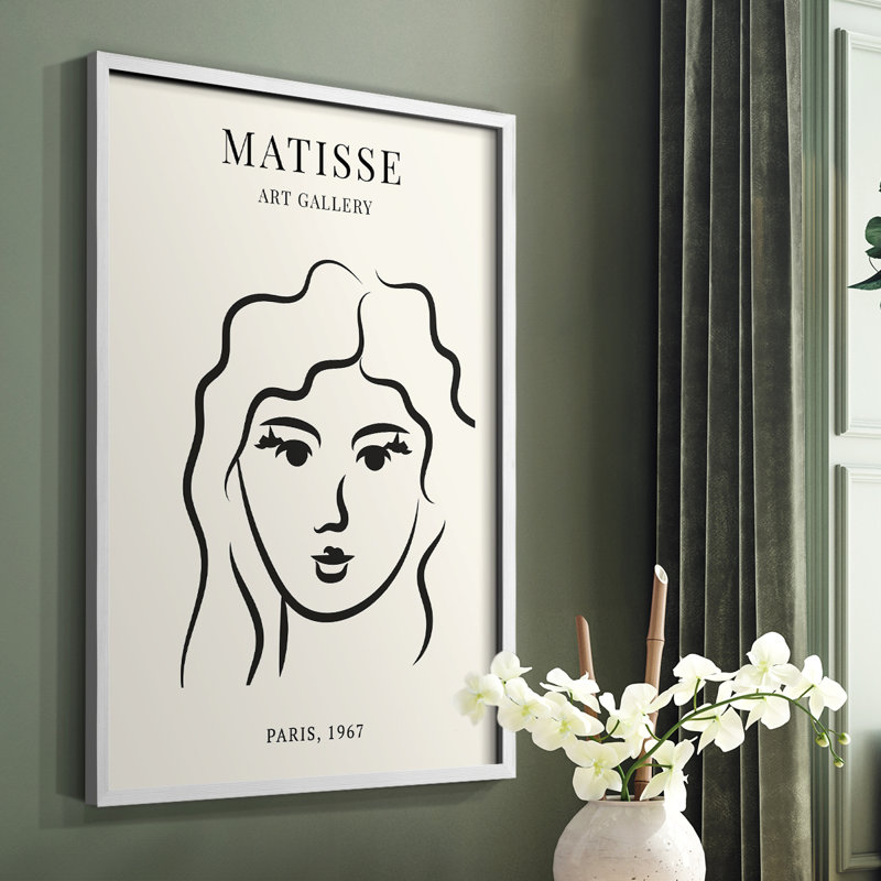 Matisse Lxx, reproduction encadrée - bois massif, Blanc, H 14 po x l 11 po